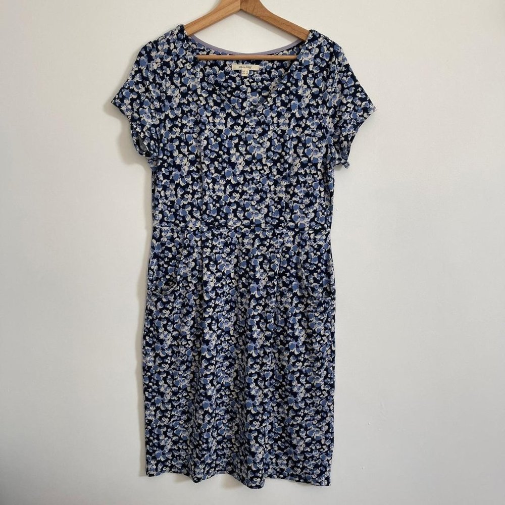 White Stuff Womens White and Blue Dress